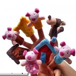 ETbotu 8PCS Soft Animal Finger Puppets for Fairy Tale The Three Little Pigs Children Story Time Toys  B07KJYX6M3